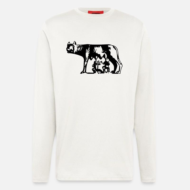 Capitoline Wolf - Langarmshirt - made by SPREAD  - OFF WHITE