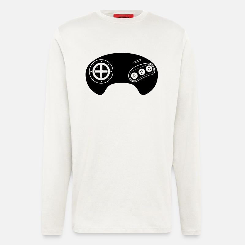Mega Retro Controller - Langarmshirt - made by SPREAD - OFF WHITE