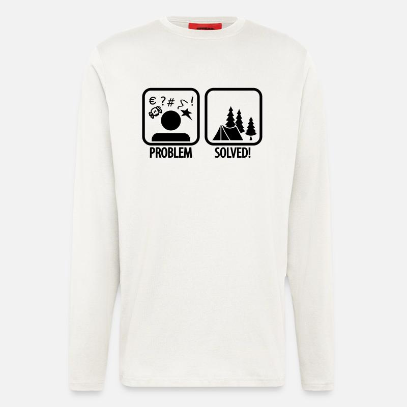 problem solved - camping - Langarmshirt - made by SPREAD  - OFF WHITE