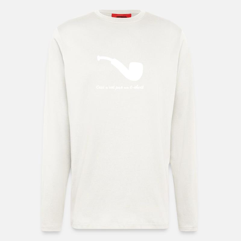 Pipe tshirt white - Langarmshirt - made by SPREAD  - OFF WHITE