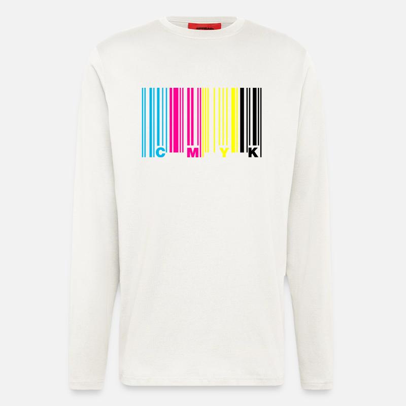 cmyk barcode - Langarmshirt - made by SPREAD  - OFF WHITE