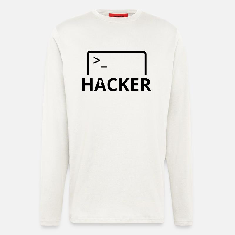 Hacker computer scientist computer programmer - Longsleeve - made by SPREAD  - OFF WHITE
