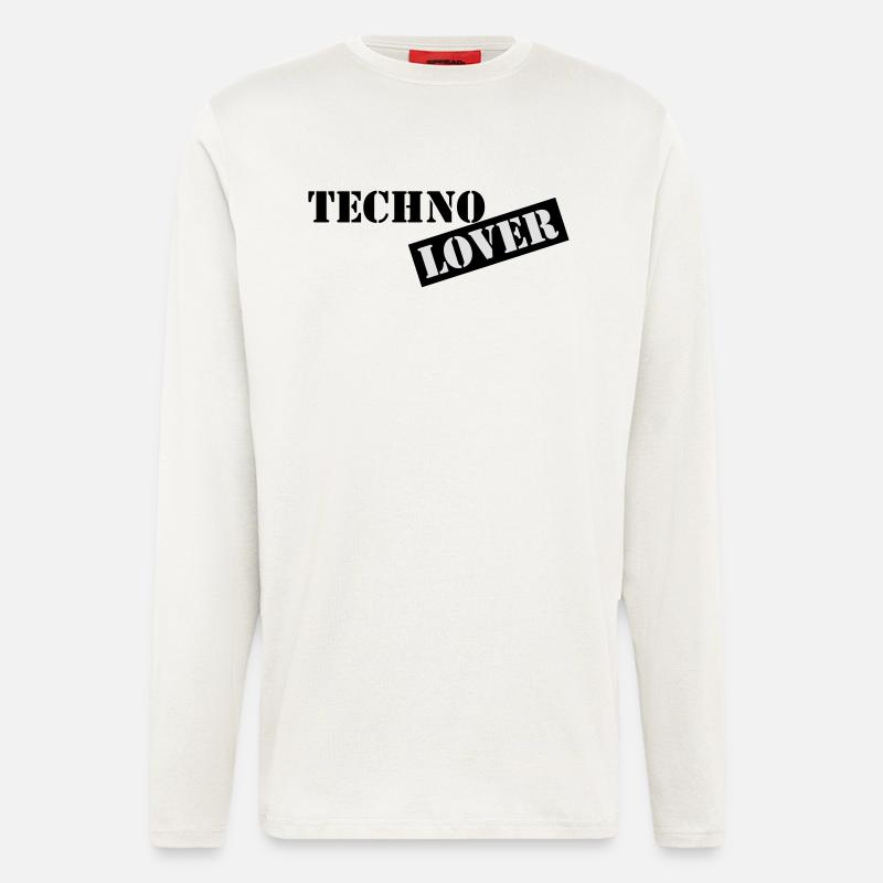 techno lover - Langarmshirt - made by SPREAD  - OFF WHITE