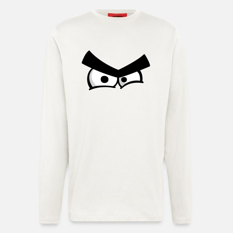 Verärgerte Augen - Langarmshirt - made by SPREAD  - OFF WHITE