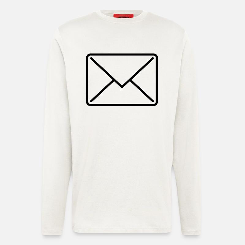 briefumschlag_icon1 - Manches longues bio décontracté fabriqué en UE - OFF WHITE