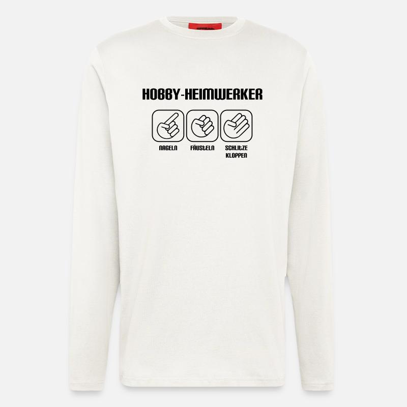 Hobby Heimwerker - Langarmshirt - made by SPREAD  - OFF WHITE