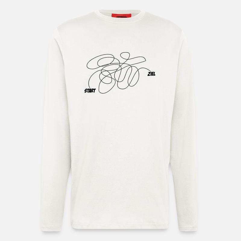 Start Ziel Lebensweg 1c - Langarmshirt - made by SPREAD  - OFF WHITE