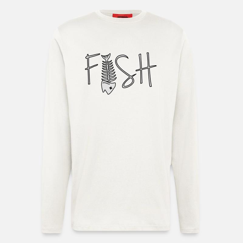 Fish - Langarmshirt - made by SPREAD  - OFF WHITE
