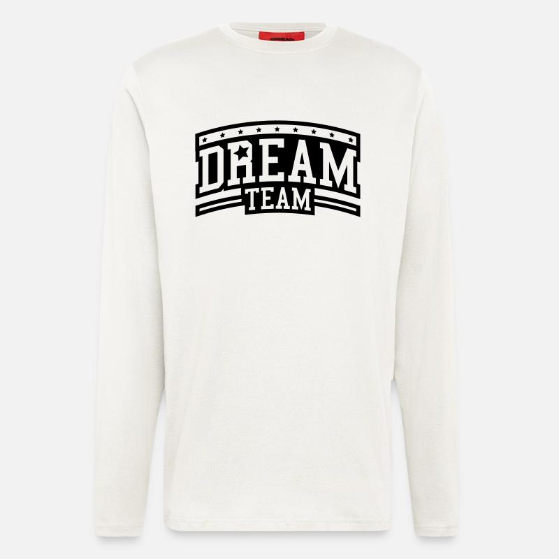 dream_team_design_re1 - Langarmshirt - made by SPREAD  - OFF WHITE