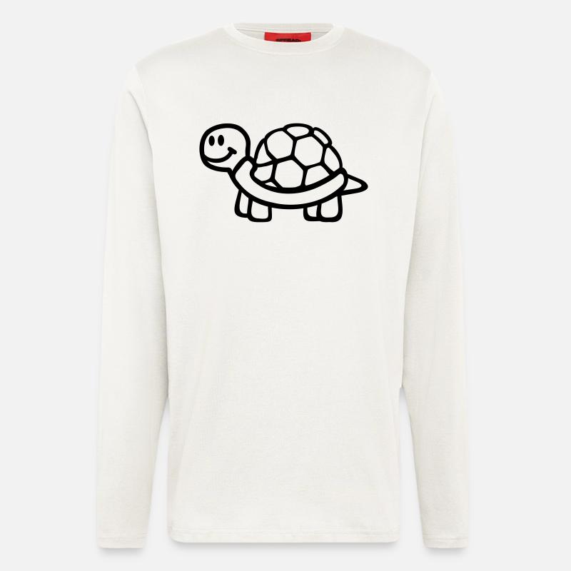 Tortue - Manches longues bio décontracté fabriqué en UE - OFF WHITE