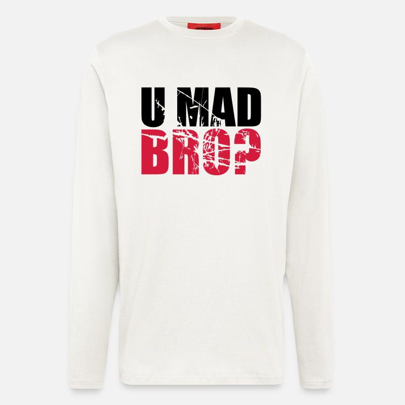 Logo U Mad BRO - Longsleeve - made by SPREAD  - OFF WHITE