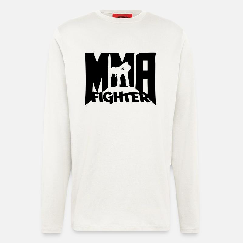 MMA Fighter Logo - Langarmshirt - made by SPREAD  - OFF WHITE