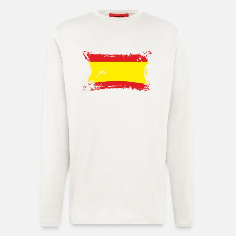 España / Spanien / Spanish Flag - Langarmshirt - made by SPREAD  - OFF WHITE