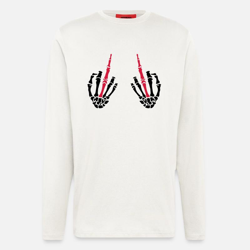 middle fingers - Langarmshirt - made by SPREAD  - OFF WHITE