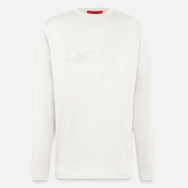 Finger und Ventilator - Langarmshirt - made by SPREAD - OFF WHITE