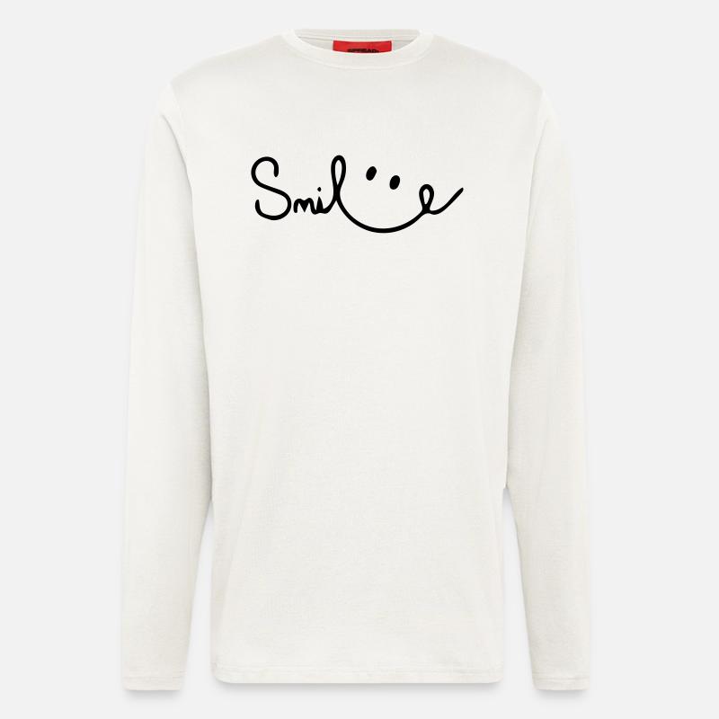 lächeln - Langarmshirt - made by SPREAD  - OFF WHITE