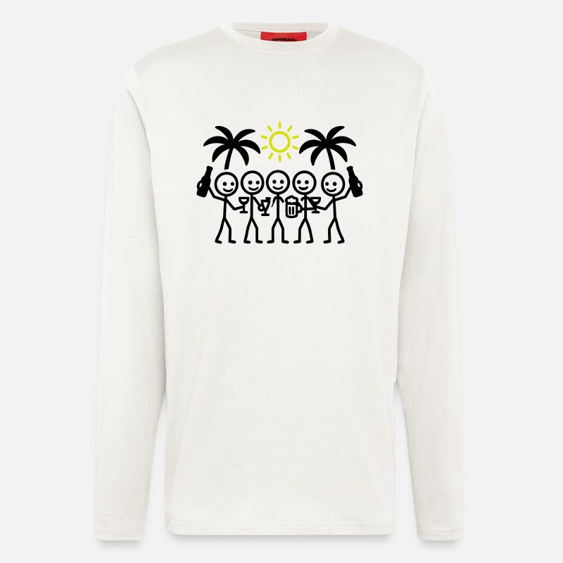 Urlaub Team Party - Langarmshirt - made by SPREAD  - OFF WHITE