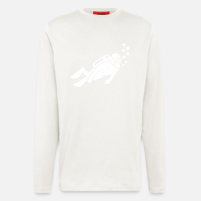 Diver Silhouette Diving - Longsleeve - made by SPREAD  - OFF WHITE