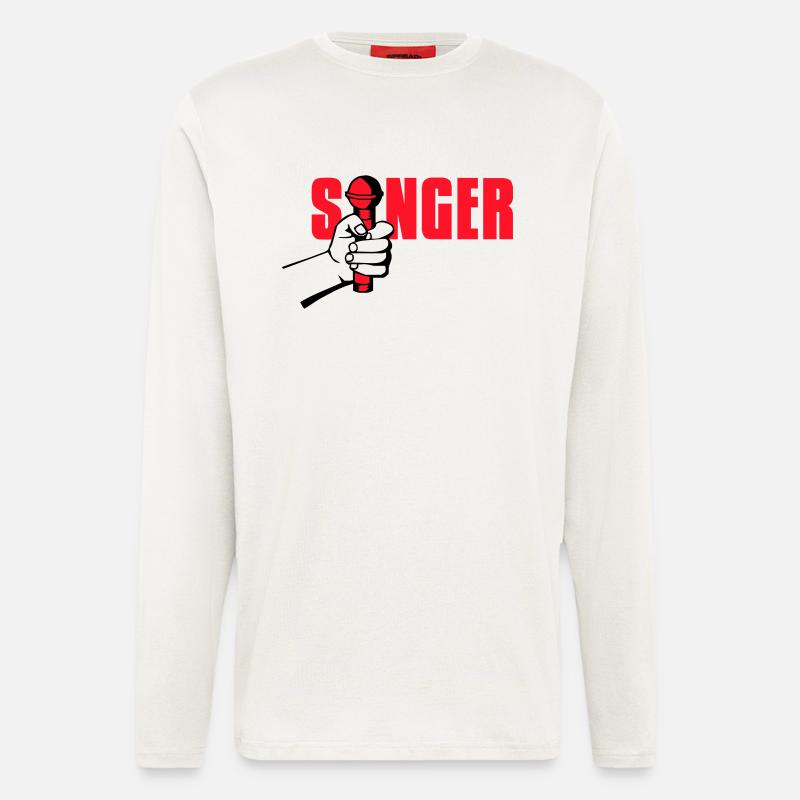 singer - Langarmshirt - made by SPREAD  - OFF WHITE