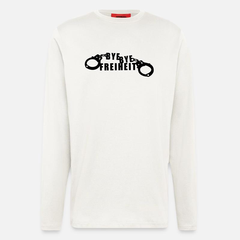 Bye Bye Freiheit einfarbig - Langarmshirt - made by SPREAD  - OFF WHITE