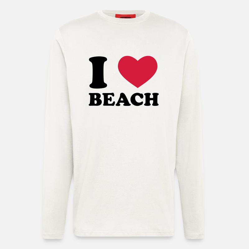 I Love Beach - Longsleeve - made by SPREAD  - OFF WHITE