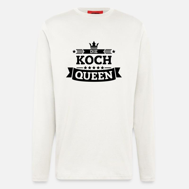 Die Koch-Queen - Langarmshirt - made by SPREAD  - OFF WHITE