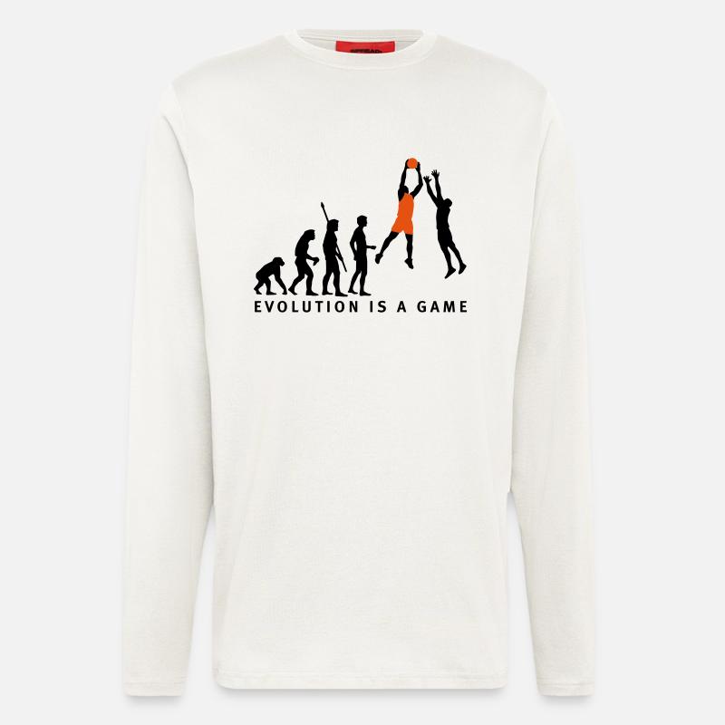 evolution_basketball_072011_d_2c - Langarmshirt - made by SPREAD  - OFF WHITE