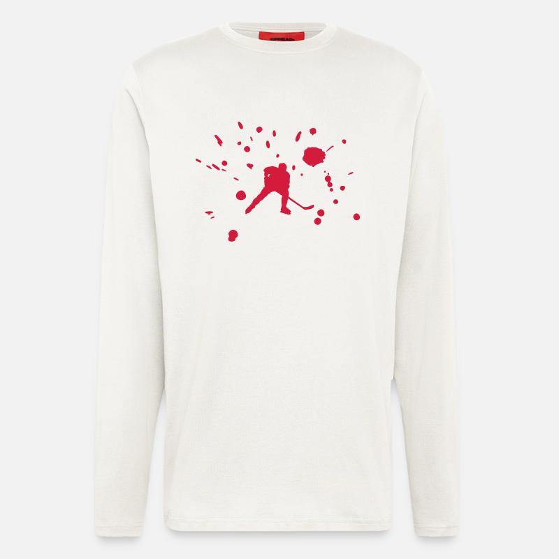 eishockey - Langarmshirt - made by SPREAD  - OFF WHITE