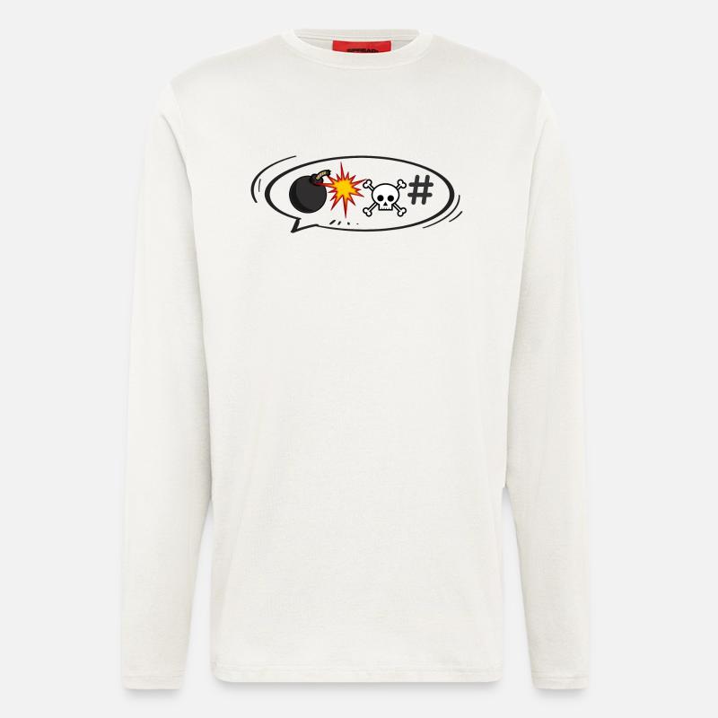 Wut Sprechblase - Langarmshirt - made by SPREAD  - OFF WHITE