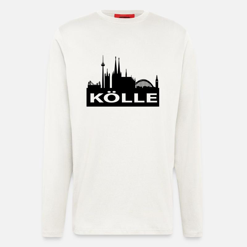 Kölner Skyline - Kölle - Langarmshirt - made by SPREAD  - OFF WHITE