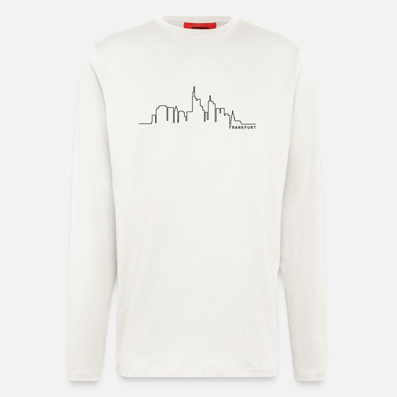 Frankfurt Skyline - Langarmshirt - made by SPREAD  - OFF WHITE