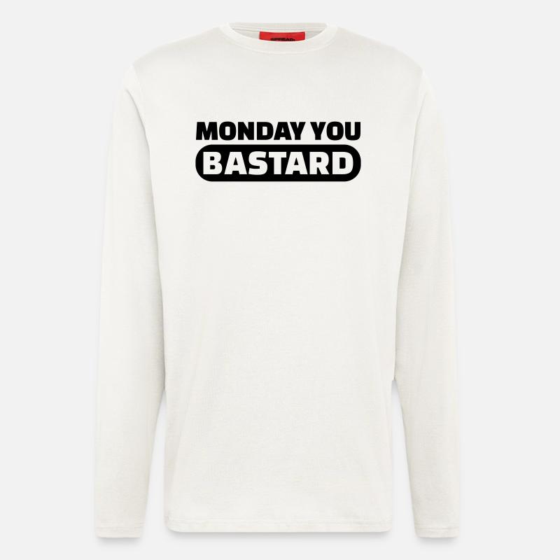 Monday you bastard - Langarmshirt - made by SPREAD  - OFF WHITE
