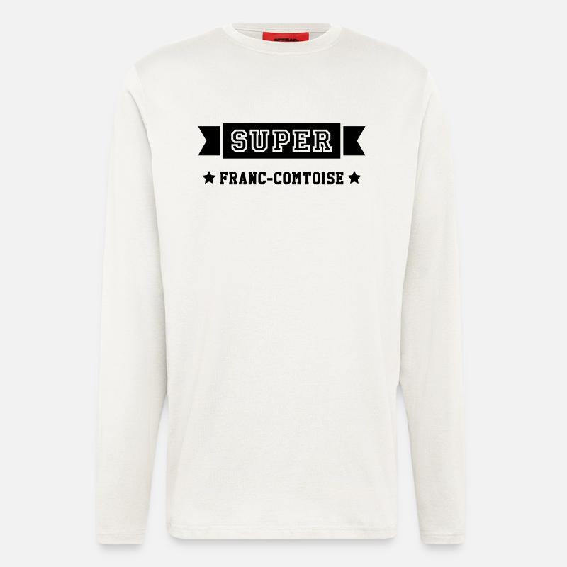 Franche-comté / Franc-Comtois / Franc-Comtoise - Manches longues bio décontracté fabriqué en UE - OFF WHITE