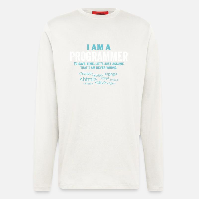 I Am A Programmer... - Longsleeve - made by SPREAD  - OFF WHITE