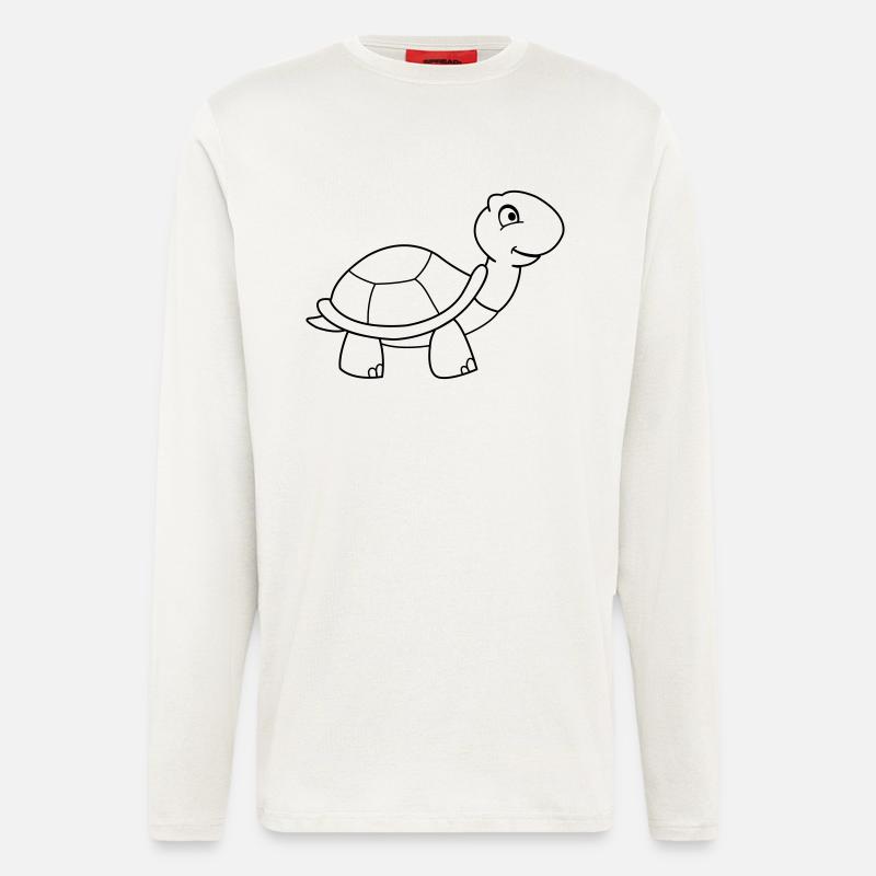 schildkroete_001 - Langarmshirt - made by SPREAD  - OFF WHITE