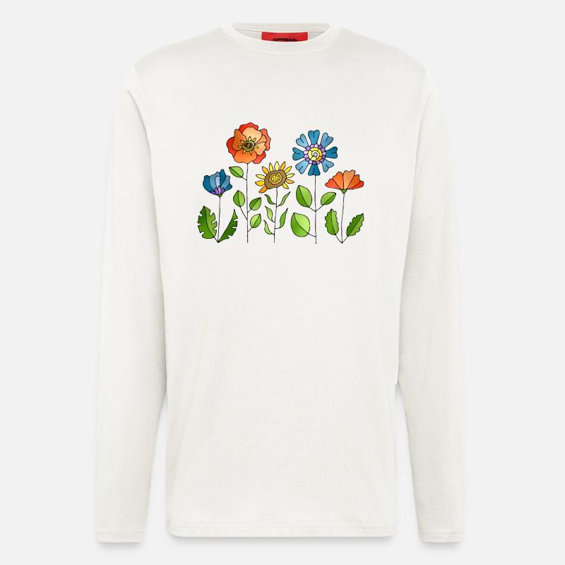 Blumen - Langarmshirt - made by SPREAD  - OFF WHITE