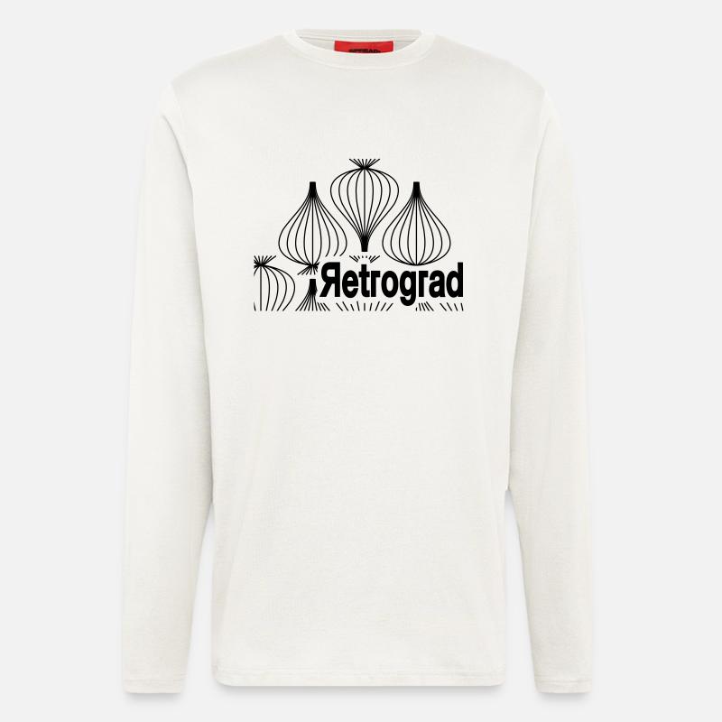 Rétrograde - Oignon - Conception - Manches longues bio décontracté fabriqué en UE - OFF WHITE