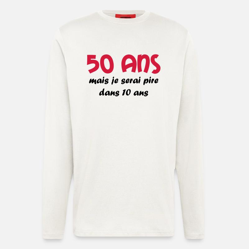 50 ans - Langarmshirt - made by SPREAD  - OFF WHITE