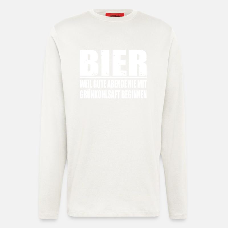 Bier-guter Abend - Langarmshirt - made by SPREAD  - OFF WHITE
