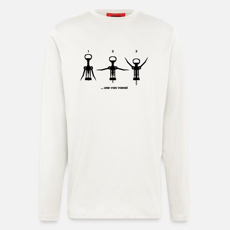 Wein-Workout - Langarmshirt - made by SPREAD  - OFF WHITE