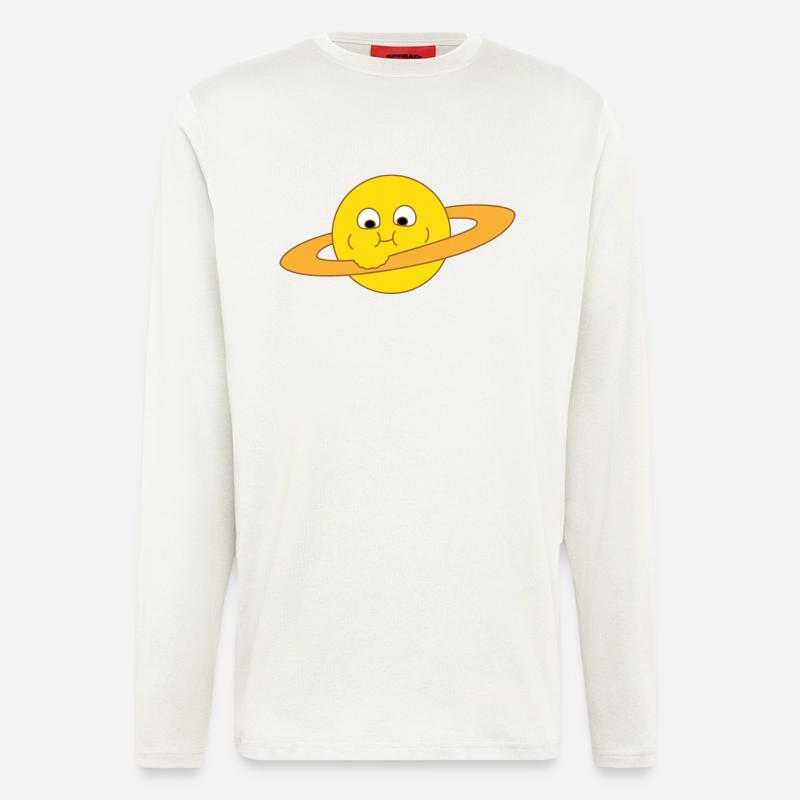 Dicker Saturn - Langarmshirt - made by SPREAD  - OFF WHITE