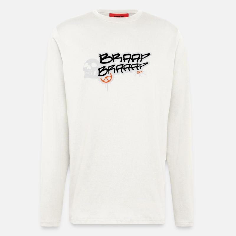 BRAAP BRAAAP MACHINE SKULL - Langarmshirt - made by SPREAD  - OFF WHITE