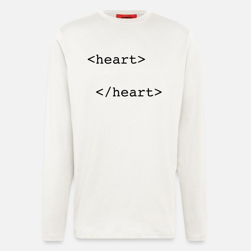html heart - Longsleeve - made by SPREAD  - OFF WHITE
