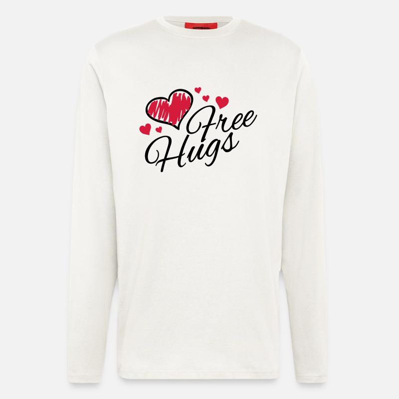 free_hugs_di2 - Langarmshirt - made by SPREAD  - OFF WHITE