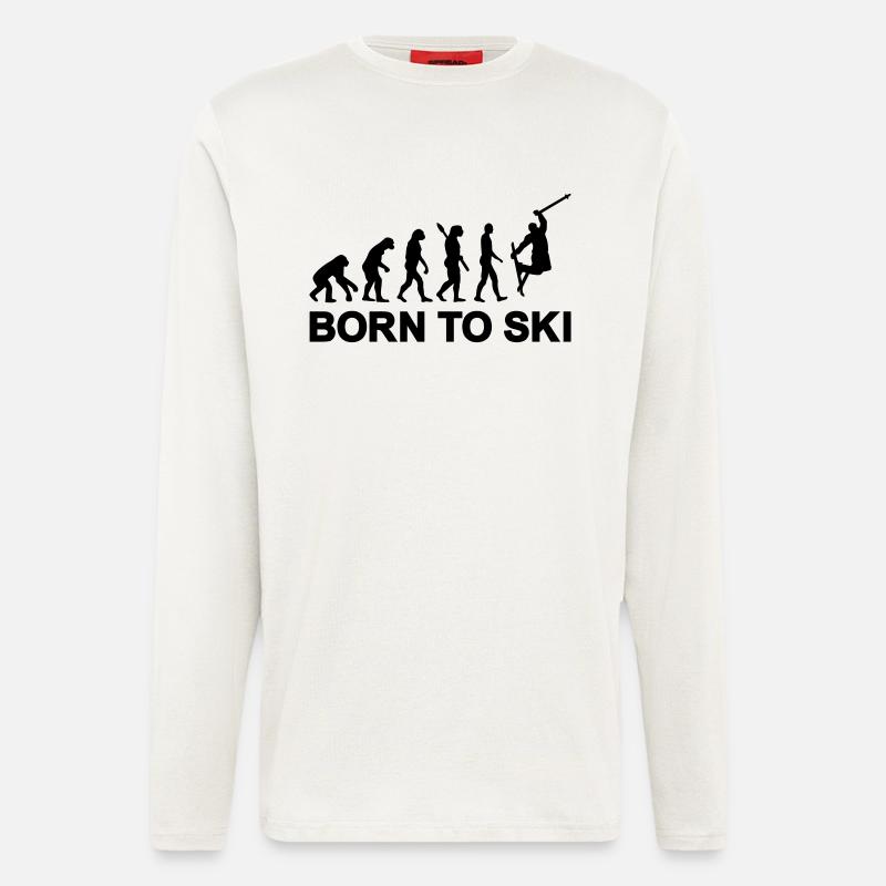 Evolution Ski - Langarmshirt - made by SPREAD  - OFF WHITE