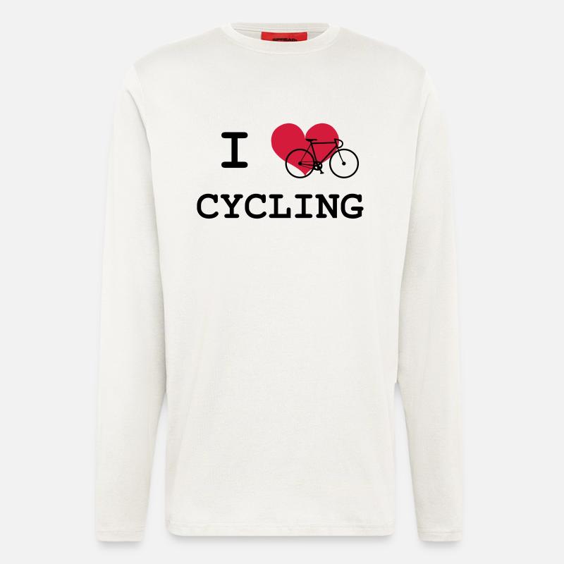 I Love Cycling - Langarmshirt - made by SPREAD  - OFF WHITE