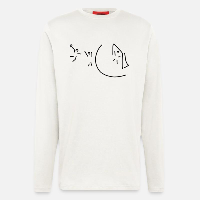 handballer vor tor - Langarmshirt - made by SPREAD  - OFF WHITE