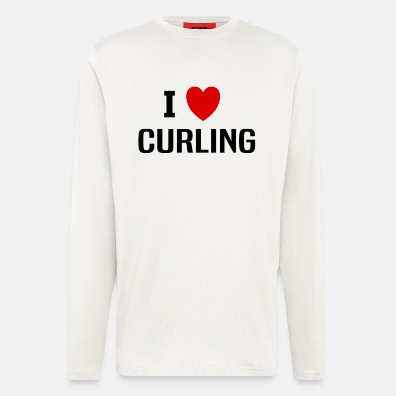 Ich liebe Curling - Langarmshirt - made by SPREAD - OFF WHITE
