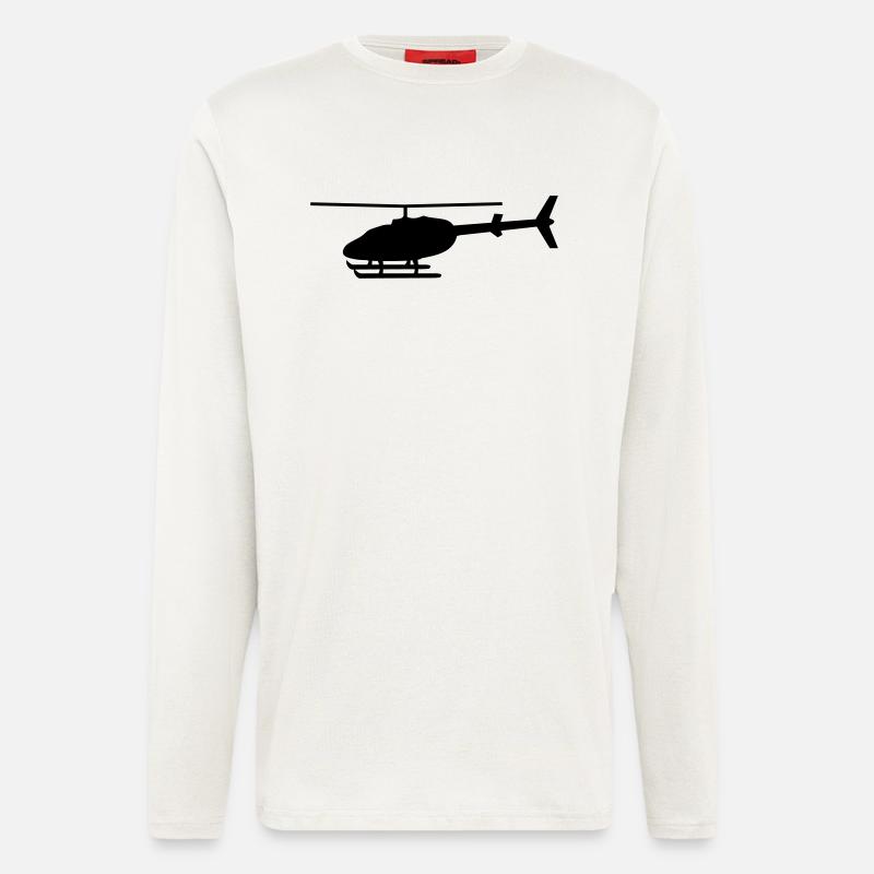 Hubschrauber - Langarmshirt - made by SPREAD  - OFF WHITE