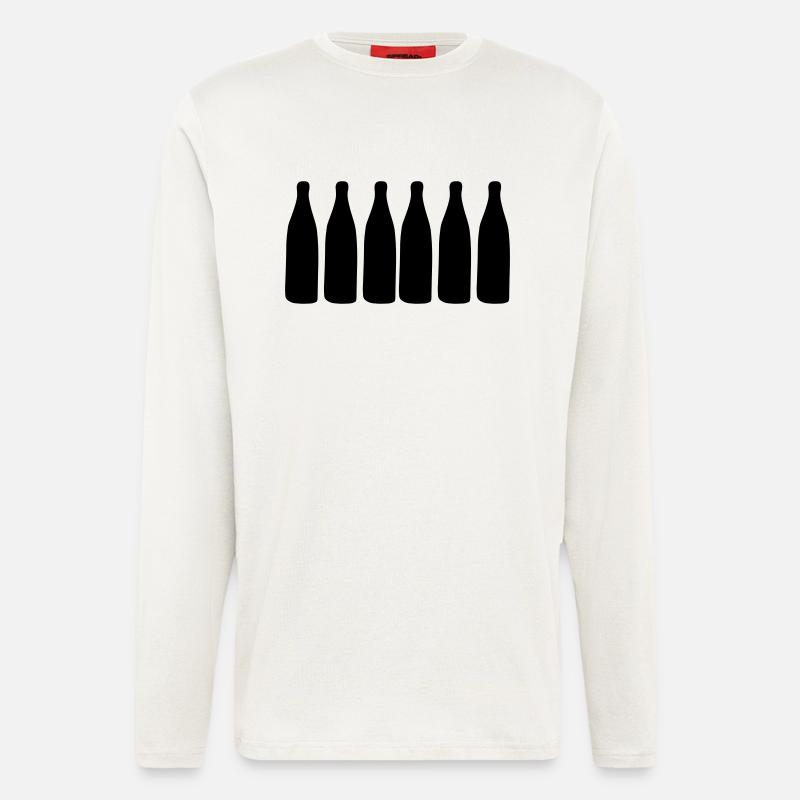 bierflaschen2 - Langarmshirt - made by SPREAD  - OFF WHITE